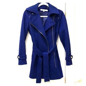 Kenneth Cole Royal Blue Wool Jacket Coat